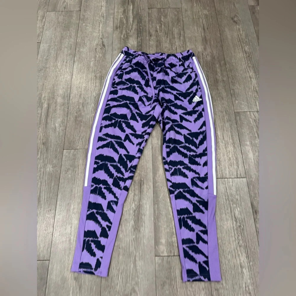 adidas Purple and Black Graphic Joggers